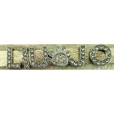 LIU JO Třpytivý obojek z umělé kůže šířka 2 cm obvod krku 34-39 cm zlatá vel. L - LIU JO PETS-CATALOGO SPRING SUMMER hi resolution-95.jpg