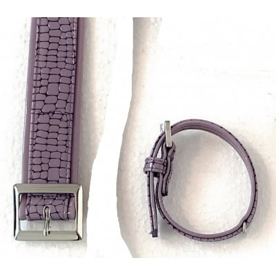 LIU JO Obojek z umělé krokodýlí  kůže 1,5 cm obvod krku 28-33 cm lila vel. M