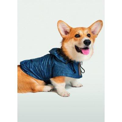LIU JO Bunda nepromokavá pro psy oboustranná K-WAY s kapucí modrá/tmavě zelená military LJ vel. S/M - LIU JO PETS-CATALOGO SPRING SUMMER hi resolution-320.jpg