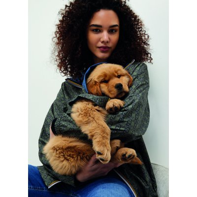 LIU JO Bunda nepromokavá pro psy oboustranná K-WAY s kapucí modrá/tmavě zelená military LJ vel. S/M - LIU JO PETS-CATALOGO SPRING SUMMER hi resolution-1.jpg