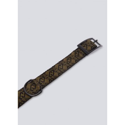 LIU JO Obojek z tkaniny 2 cm obvod krku 22-27 cm zeleno-černý vel. S - PF0014_D.jpg