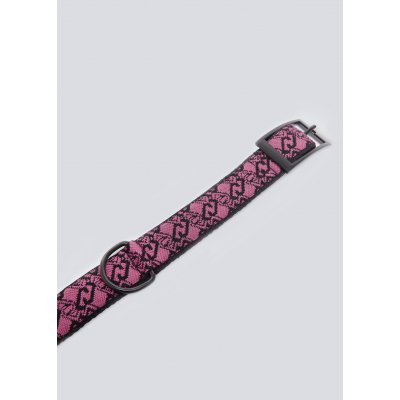 LIU JO Obojek z tkaniny 2 cm obvod krku 28-33 cm jahodově-černý vel. M - PF0014_5.jpg