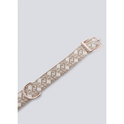 LIU JO Obojek z tkaniny 2 cm obvod krku 28-33 cm karamelový-světlý vel. M - PF0014_Y.jpg