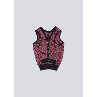 LIU JO Úpletový svetřík pro psy s monogramem LJ jahodová vel. M - pf0029.jpg