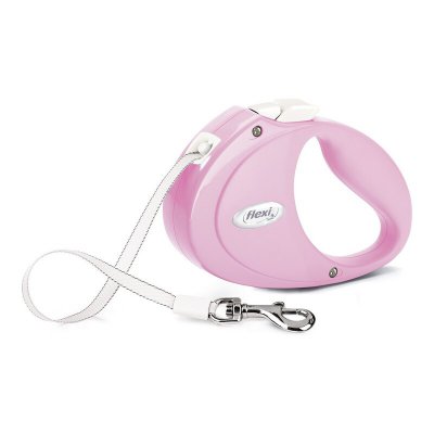 FLEXI Vodítko samonavíjecí PUPPY 2m do hmotnosti 12 kg  světle růžová vel. 2