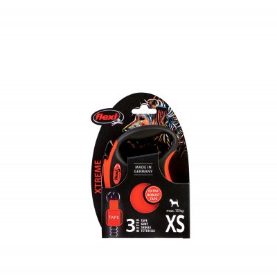 FLEXI Vodítko samonavíjecí XTREME 3m do hmotnosti 15 kg černá/oranžová vel. XS - Xtreme_XS_tape_3m_RGB-300.jpg