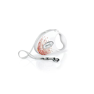FLEXI Vodítko Glam Splash Orient Tape 3 m s elementy Swarovski® bílé/orient vel. S