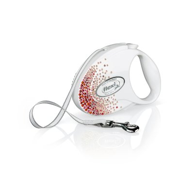 FLEXI Vodítko Glam Splash Orient Tape 5 m s elementy Swarovski® bílé/orient vel. M