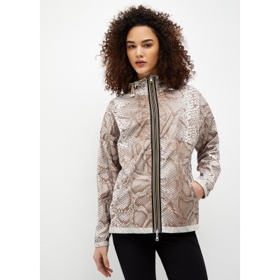 LIU JO Bunda Unisex oboustranná K-WAY pro majitele karamelová LJ/motiv hadí kůže vel. L