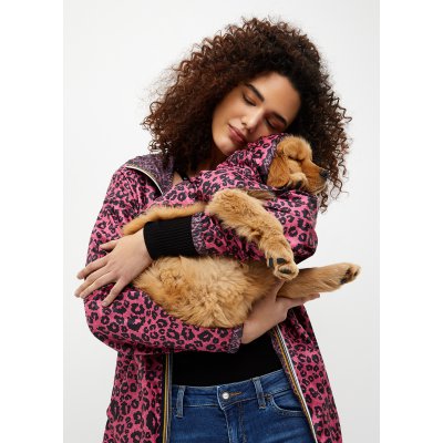 LIU JO Bunda Unisex oboustranná K-WAY pro majitele tmavá růžová LJ/motiv šelma vel. L - 1001-S9974 (4).jpg