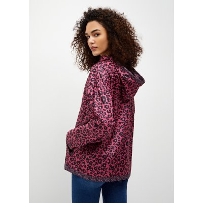 LIU JO Bunda Unisex oboustranná K-WAY pro majitele tmavá růžová LJ/motiv šelma vel. L