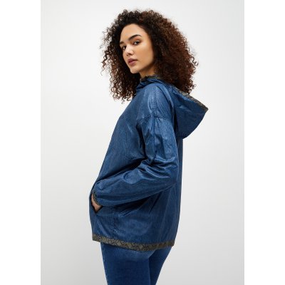 LIU JO Bunda Unisex oboustranná K-WAY pro majitele modrá/tmavě zelená military LJ vel. M - 1001-X0140.jpg (2).jpg