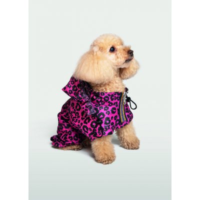 LIU JO Bunda nepromokavá pro psy oboustranná K-WAY s kapucí tmavá růžová LJ/motiv šelma vel. M - LIU JO PETS-CATALOGO SPRING SUMMER hi resolution-100.jpg